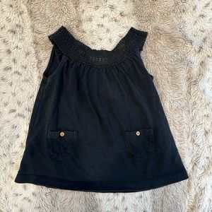 Carters mesh top black tank
